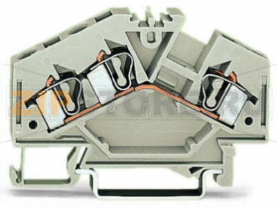3-проводные проходные клеммы; 4 mm; подходят для исполнений Ex e II; центральная маркировка; для DIN-рейки 35 x 15 и 35 x 7,5; CAGE CLAMP®; 4,00 mm; светло-серые Wago 281-998 Примечание:Terminating Aluminum ConductorsWAGO spring clamp terminal blocks are suitable for solid aluminum conductors up to 4 mm?/12 AWG if WAGO “Alu-Plus” Contact Paste is used for termination.“Alu-Plus” Contact Paste Advantages:Automatically destroys the oxide film during clamping.Prevents fresh oxidation at the clamping point.Prevents electrolytic corrosion between aluminum and copper conductors (in the same terminal block).Provides long-term protection against corrosion....