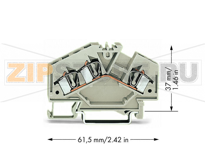 3-проводные проходные клеммы; 4 mm; подходят для исполнений Ex e II; центральная маркировка; для DIN-рейки 35 x 15 и 35 x 7,5; CAGE CLAMP®; 4,00 mm; светло-серые Wago 281-998 Примечание:Terminating Aluminum ConductorsWAGO spring clamp terminal blocks are suitable for solid aluminum conductors up to 4 mm?/12 AWG if WAGO “Alu-Plus” Contact Paste is used for termination.“Alu-Plus” Contact Paste Advantages:Automatically destroys the oxide film during clamping.Prevents fresh oxidation at the clamping point.Prevents electrolytic corrosion between aluminum and copper conductors (in the same terminal block).Provides long-term protection against corrosion....
