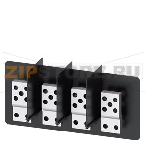 front, extended main conn. pieces for mounting on fr. ter. f. main circ. conn. 4 units, fixed-mount. circ. br. accessory for circuit breaker 3WL10 / 3VA27 Siemens 3VW9011-0AL78 