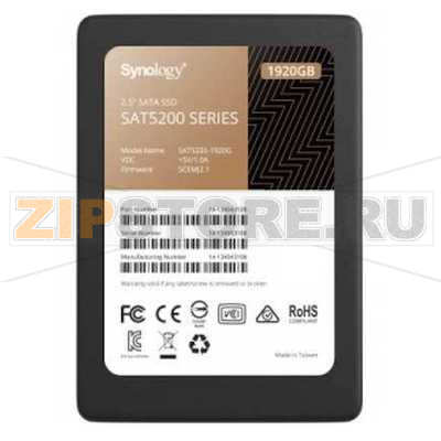 Накопитель SSD 1.92 Тб, 2.5&#039;&#039;, SATA 6 Гбит/с Synology SAT5210-1920G 