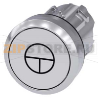 АКТУАТОР КНОПКИ, 22MM, КРУГЛ., ГЛЯНЦЕВЫЙ МЕТАЛЛ, КНОПКА БЕЛАЯ, WITH SYMBOL: INCHING MODE, FLAT BUTTON БЕЗ ФИКСАЦИИ Siemens 3SU1050-0AB60-0AB0