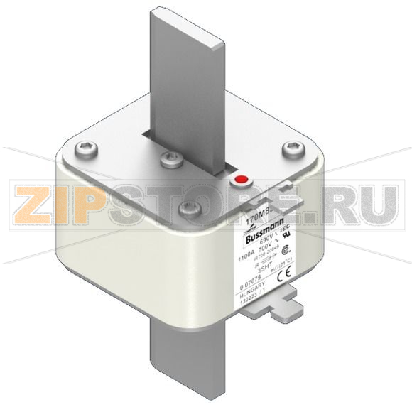 Предохранитель, 1100 A, AC 690 В, size 3, 76x76x150 мм, aR, IEC Eaton FUSE 1100A 690V 3SHT 
