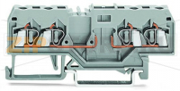 4-проводные базовые клеммы; для DIN-рейки 35 x 15 и 35 x 7,5; 2,5 мм?; CAGE CLAMP®; 2,50 mm?; серые Wago 280-816