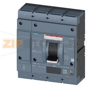 circuit breaker 3VA6 UL frame 800 breaking capacity class  C 100kA @ 480 V 4-pole, line protection ETU860,  LSIG, In=600A overload protection Ir=240A ...600A short circuit protection Isd=0,6..12x In, Ii=1,5..12x In Siemens 3VA6560-7KQ46-0AA0 