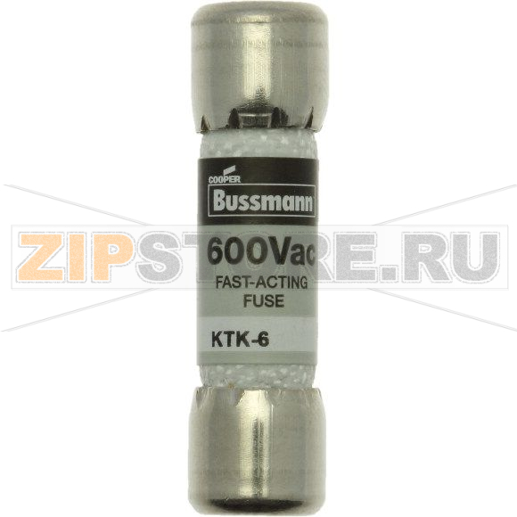 Предохранитель, 6 A, AC 600 В, 100 кА, 10x38 мм, UL, CSA, быстродействующий Eaton LIMITRON FAST A 