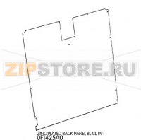 Zinc plated back panel Bl Cl 89 Unox XB 893