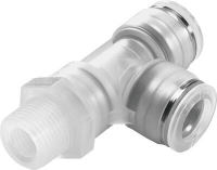 Штуцер угловой с цанговым зажимом и резьбой Festo NPQP-LQ-R14-Q8-FD-P10