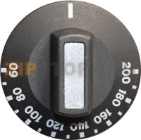 KNOB BLACK ø 50 mm 60-200°C