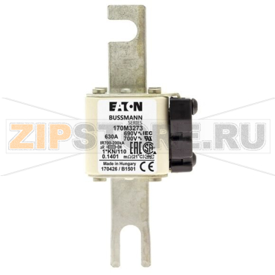 Предохранитель, 630 A, AC 690 В, 200 кА, DIN 1, 45x58x134 мм, aR, DIN, IEC 110 мм Eaton FUSE 63 