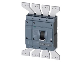 circuit breaker 3VA2 IEC frame 1250 breaking capacity class  M Icu=55kA @ 415 V 4-pole, line protection ETU330,  LIG, In=1250A overload protection Ir=500A ...1250A short circuit protection Ii=1,5...10 x In N conductor protection adjustable (OFF, up to 100