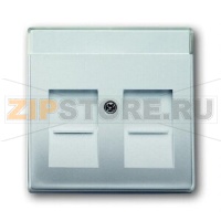 Накладка для коммуникационных розеток с суппортами и полем для надписи, сталь ABB 2CKA001710A3767