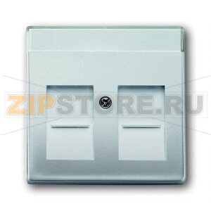 Накладка для коммуникационных розеток с суппортами и полем для надписи, сталь ABB 2CKA001710A3767 