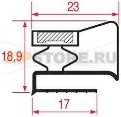 УПЛОТНИТЕЛЬ ПОД ПАНЕЛЬ 2014 - 2000 ММ 