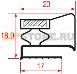 УПЛОТНИТЕЛЬ ПОД ПАНЕЛЬ 2014 - 2000 ММ 