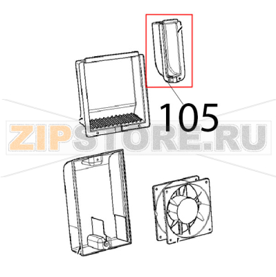 Cuffia copricamino IP Unox XFT 110 Cuffia copricamino IP Unox XFT 110Запчасть на деталировке под номером: 105