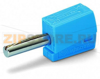 Банановый штекер; для гнезда 4 мм O; 2,50 mm; синие Wago 215-711