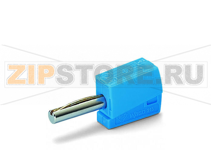 Банановый штекер; для гнезда 4 мм O; 2,50 mm; синие Wago 215-711 