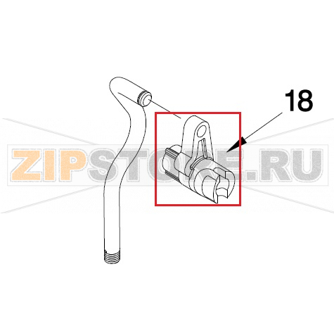 Механизм подъема дежи KitchenAid 5KSM7580XEER Рычаг для подъема дежи для планетарного миксера KitchenAid 5KSM7580XEERЗапчасть на сборочном чертеже под номером: 18