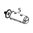 Шпиндель перемотки ленты в сборе TSC MH641T