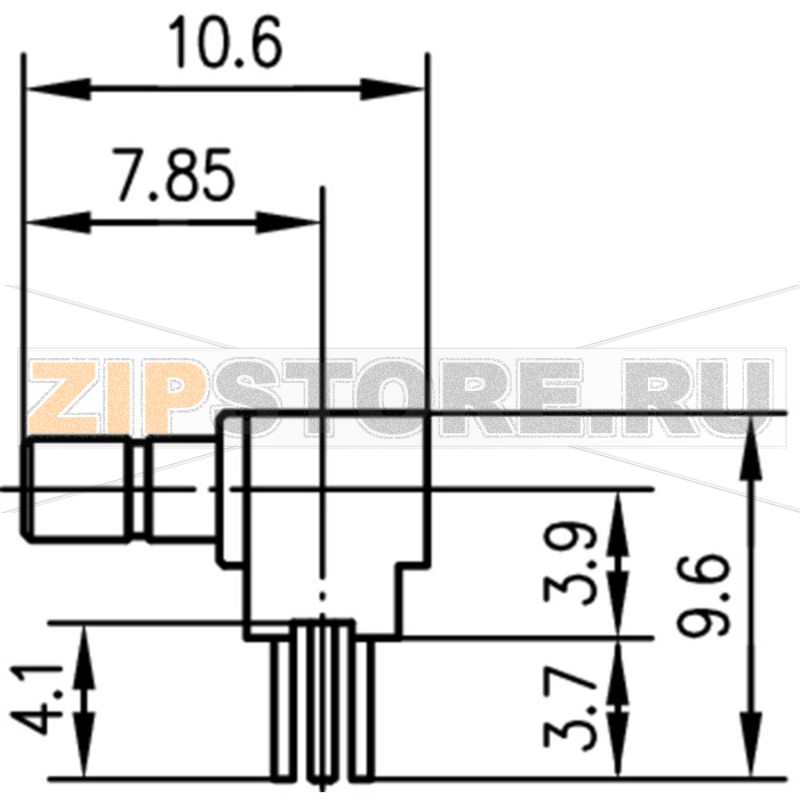 Разъем SSMB, 50 Ом, 1 шт Telegärtner J01190A0041 
