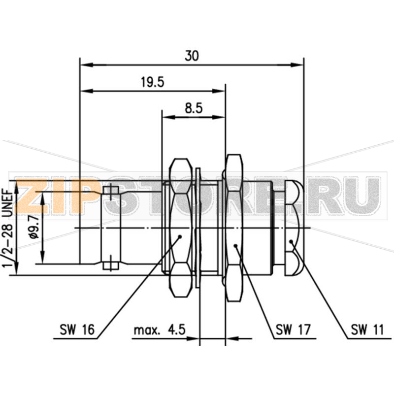 Разъем BNC, 50 Ом, 1 шт Telegärtner J01001A1223 