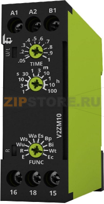 Реле времени, многофункциональное, 12-240 В/AC/DC, 0.05 с-100 ч, 1 шт Tele V2ZM10 