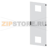 SIVACON, door, right, with cutout for filter fan, with ventilation openings H: 2200 mm, W: 800 mm, RAL 7035, Protection class 1 Siemens 8MF1280-2UT14-3BA2