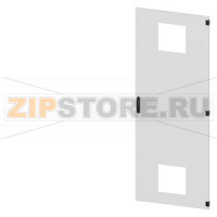 SIVACON, door, right, with cutout for filter fan, with ventilation openings H: 2200 mm, W: 800 mm, RAL 7035, Protection class 1 Siemens 8MF1280-2UT14-3BA2