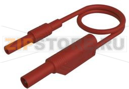 Провод тестовый 1 м, красный Hirschmann MAL S WS-B 100/2,5 RED 