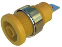 Разъем лабораторный 32 А, 1 кВ, желтый Hirschmann SEB 2620 F6,3 NI YELLOW