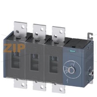 ВЫКЛЮЧАТЕЛЬ-РАЗЪЕДИНИТЕЛЬ 1000A, ТР.5, 3-ПОЛ БОК.УПР. СПРАВА БАЗ.БЛОК БЕЗ РУЧКИ ПЛОСКИЕ КЛЕММЫ Siemens 3KD5034-0RE40-0