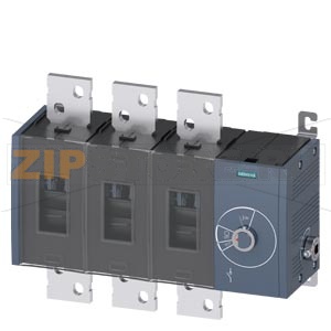 ВЫКЛЮЧАТЕЛЬ-РАЗЪЕДИНИТЕЛЬ 1000A, ТР.5, 3-ПОЛ БОК.УПР. СПРАВА БАЗ.БЛОК БЕЗ РУЧКИ ПЛОСКИЕ КЛЕММЫ Siemens 3KD5034-0RE40-0 