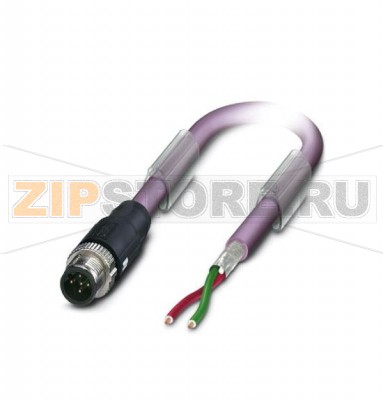 Системный кабель шины Phoenix Contact SAC-2P-MSB/15,0-910 SCO PROFIBUS, 2-полюсн., PUR без галогенов, фиолетовый RAL 4001, экранирован., Штекеры прямое M12-SPEEDCON, B-кодирование, к свободный конец, Длина кабеля: 15 м.Минимальный заказ: 1 шт.Упаковка: 1 шт.