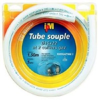 TUYAU GAZ NATUREL 1,50 M+COLLIER  5 ANS