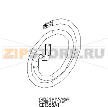 Cable 5 X 2,5 MMQ H07RNF L = 1,5 MT Unox XVC 705 Cable 5 X 2,5 MMQ H07RNF L = 1,5 MT Unox XVC 705Запчасть на деталировке под номером: 23Название запчасти на английском языке: Cable 5 X 2,5 MMQ H07RNF L = 1,5 MT Unox XVC 705