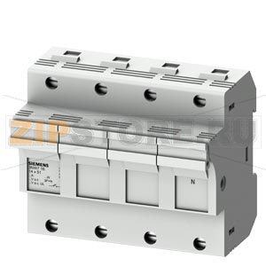 МОДУЛЬНОЕ ОСНОВАНИЕ ПЛАВКОЙ ВСТАВКИ ДЛЯ ЦИЛИНДРИЧЕСКИХ ПЛАВКИХ ВСТАВОК РАЗМЕРОМ 14X51MM 50A, 3+N-ПОЛЮСНЫЙ Siemens 3NW7161 