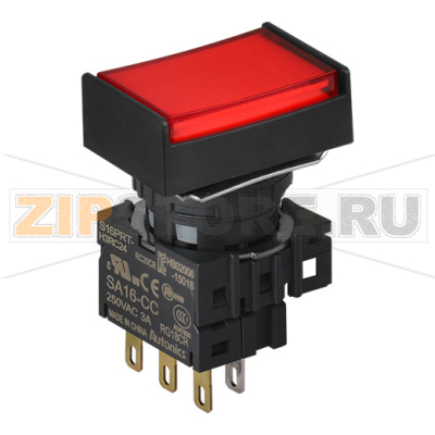 Выключатель кнопочный, Ø отверстия: 16 мм Autonics S16PRT-H3RC12 