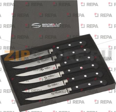 НАБОР ИЗ 6 РЕБЕРНЫХ ЗУБЧАТЫХ НОЖЕЙ ДЛЯ СТЕЙКА 