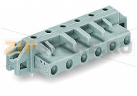 MCS MIDI Classic Розетка под пайку THT; 0.6 x 1.0 mm solder pin; угловые; зажимное кольцо; Шаг контактов 7,5 мм; 2-пол.; серые Wago 232-832/031-000