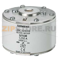 ПЛАВКАЯ ВСТАВКА SITOR ТИПОРАЗМЕР 3, 690V, 1000A С ВНУТРЕННЕЙ РЕЗЬБОЙ М12 Siemens 3NC3241-6B