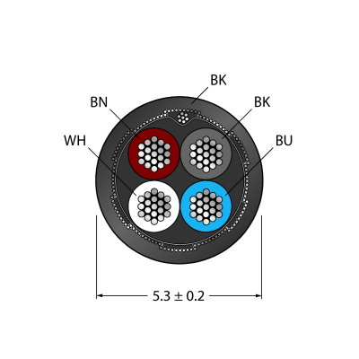Кабель в катушке Turck CABLE4X0.34-SH-PUR-BK-200M/TXL 