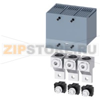 КЛЕММА ДЛЯ КРУГЛОГО ПРОВОДА 2 КАБЕЛЯ С КЛЕММОЙ ДЛЯ ВСПОМОГАТЕЛЬНОГО ПРОВОДА 3 ШТ. ПРИНАДЛЕЖНОСТЬ ДЛЯ 3VA2 100/160/250 Siemens 3VA9223-0JC13