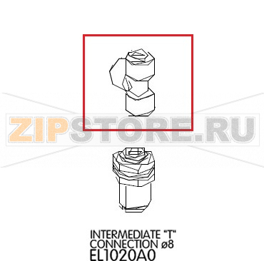 Intermediate &quot;T&quot; connection ø8 Unox XL 405 Intermediate "T" connection ø8 Unox XL 405Запчасть на деталировке под номером: 20Название запчасти на английском языке: Intermediate "T" connection ø8 Unox XL 405