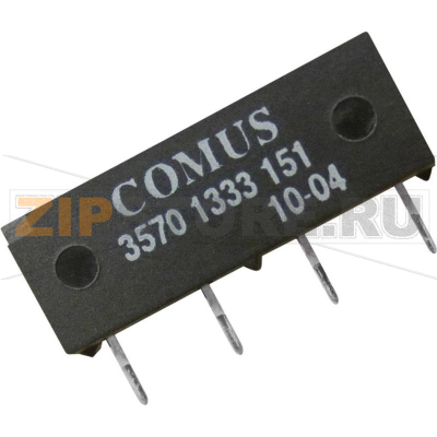 Реле герконовое 5 В/DC, 0.5 A, 10 Вт, SIP-4 Comus 3570-1333-051 