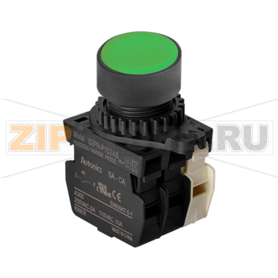 Выключатель кнопочный, Ø отверстия: 22/25 мм Autonics S2PR-P1G2AB 
