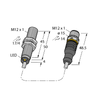 Датчик индуктивный Turck BI3-M12-AD6X-0.3-RS4.23