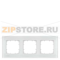DELTA MIRO РАМКА 3-МЕСТН. СТЕКЛО БЕЛОЕ Siemens 5TG1203-1