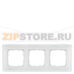 DELTA MIRO РАМКА 3-МЕСТН. СТЕКЛО БЕЛОЕ Siemens 5TG1203-1 