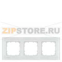 DELTA MIRO РАМКА 3-МЕСТН. СТЕКЛО БЕЛОЕ Siemens 5TG1203-1