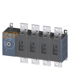 ВЫКЛЮЧАТЕЛЬ-РАЗЪЕДИНИТЕЛЬ 1000A, ТР.5, 4-ПОЛ ФРОНТ.УПР. СЛЕВА БАЗ.БЛОК БЕЗ РУЧКИ ПЛОСКИЕ КЛЕММЫ Siemens 3KD5040-0RE10-0 